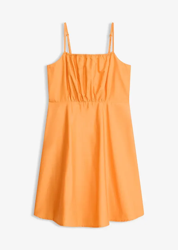 Minikleid aus reiner Bio-Baumwolle in orange von vorne - bonprix Minikleid aus reiner Bio-Baumwolle in orange von vorne - bonprix