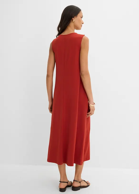 Midikleid in A-Linie in braun von hinten (Totalaufnahme) - bonprix Midikleid in A-Linie in braun von hinten (Totalaufnahme) - bonprix