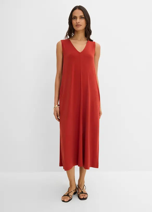 Midikleid in A-Linie in braun von vorne (Totalaufnahme) - bonprix Midikleid in A-Linie in braun von vorne (Totalaufnahme) - bonprix