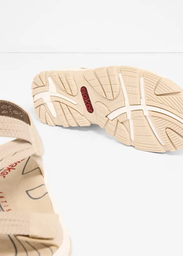 Rieker Komfort-Trekkingsandalen mit elastischen Riemen in beige - Rieker
