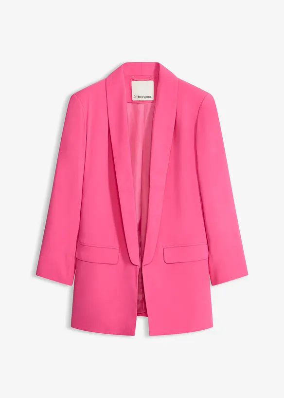 Longblazer aus Viskose-Mix in pink von vorne - bonprix