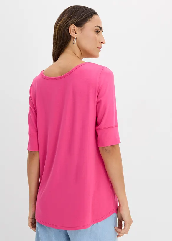 Shirt aus softem Viskose-Mix in pink von hinten (im Anschnitt) - bonprix Shirt aus softem Viskose-Mix in pink von hinten (im Anschnitt) - bonprix