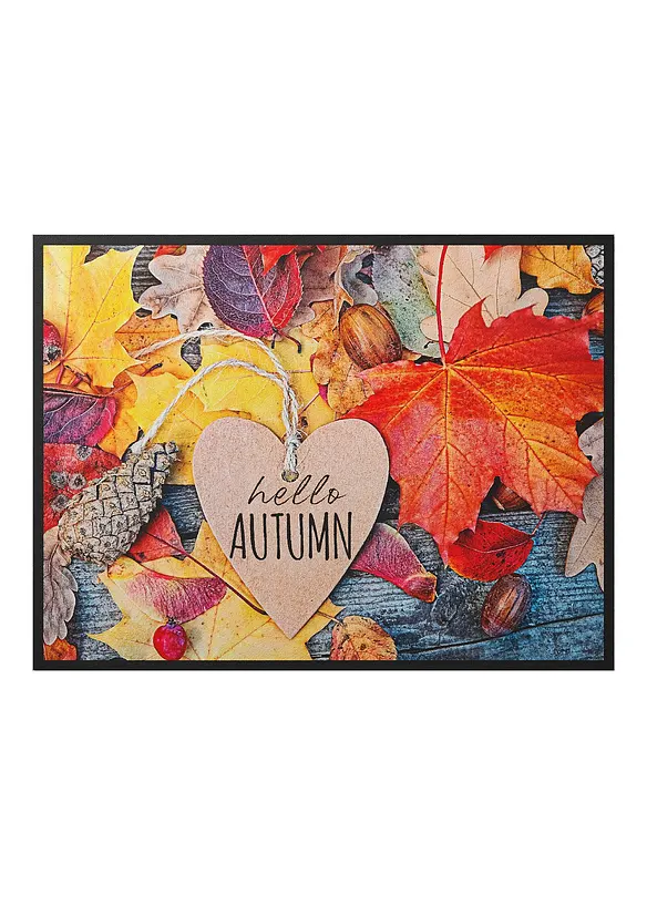 Waschbare Fußmatte mit herbstlichem Motiv in bunt - bonprix