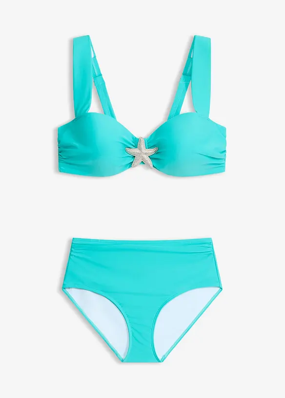 Balconette-Bikini mit Seesterndetail (2-tlg.Set) in blau von vorne - bonprix