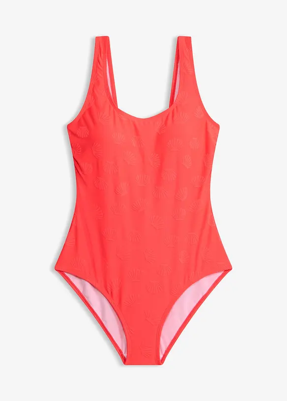 Light Shape-Badeanzug in Strukturware in pink von vorne - bonprix