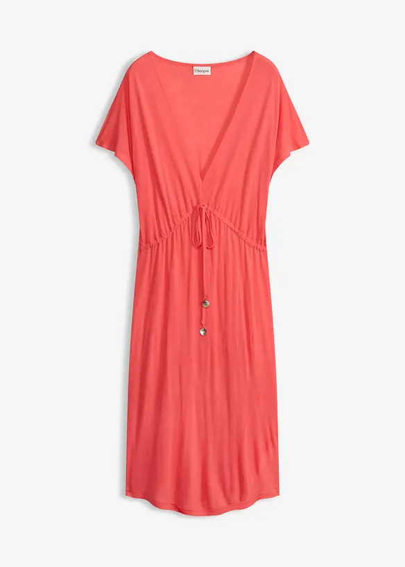 Strandkleid aus softer Viskose in pink von vorne - bonprix