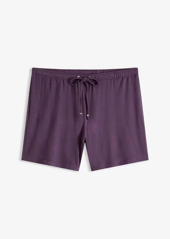 Strandshorts aus fließendem Viskose-Mix in lila von vorne - bonprix