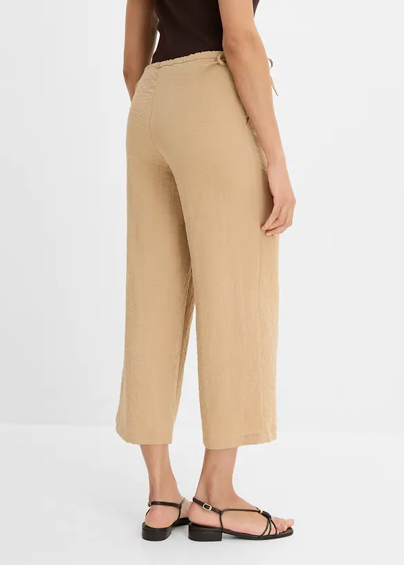 Culotte aus Viskose-Mix in beige von hinten - bonprix