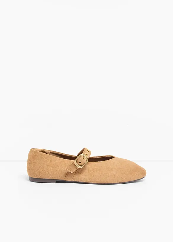 Mary-Janes mit Ösen in braun - bonprix