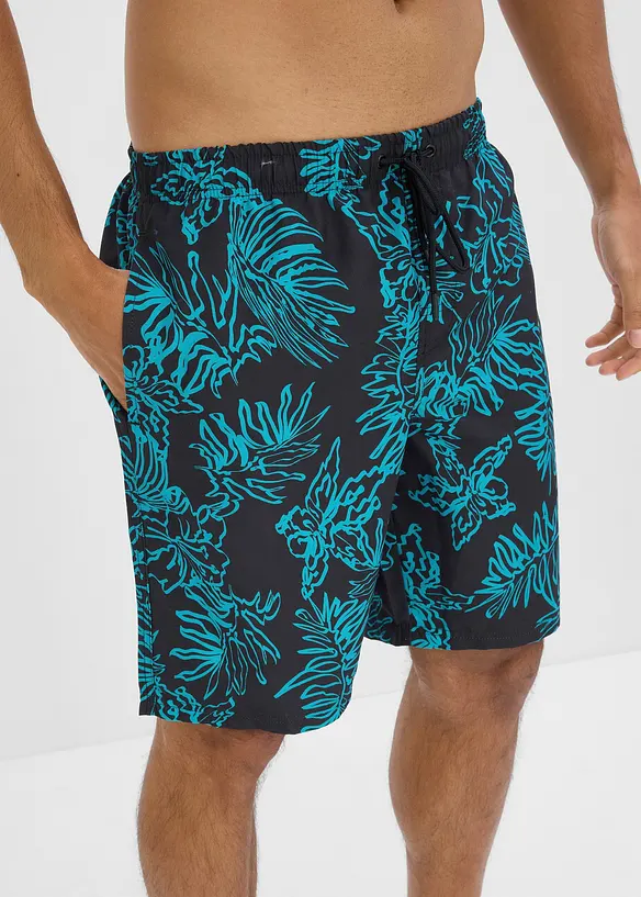 Badeshorts in grau von vorne - bonprix