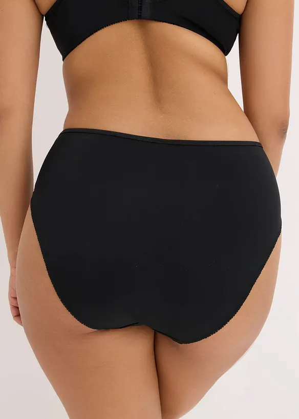 Maxislip mit zarter Spitze (2er Pack) in beige von hinten - bonprix