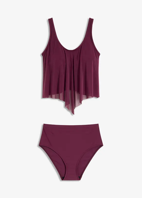 Tankini (2-tlg.Set) in lila von vorne - bonprix