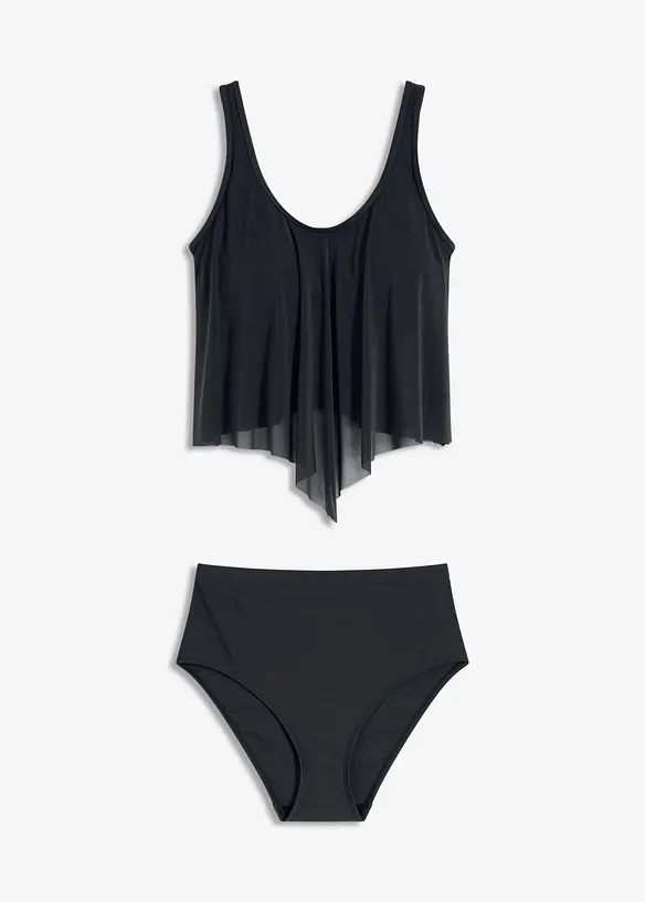 Tankini (2-tlg.Set) in schwarz von vorne - bonprix