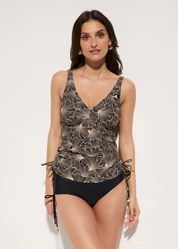 Tankini (2-tlg.Set) in schwarz von vorne (Totalaufnahme) - bonprix