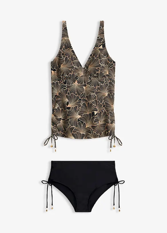 Tankini (2-tlg.Set) in schwarz von vorne - bonprix