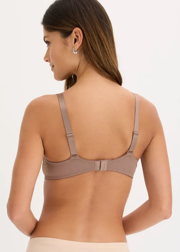 Bügel-BH mit Mesh (2er Pack) in braun von hinten (im Anschnitt) - bonprix