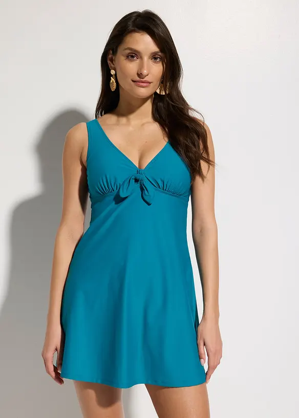 Badekleid in petrol von vorne (Totalaufnahme) - bonprix