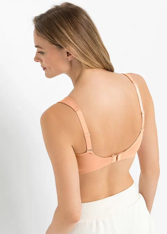BH ohne Bügel mit Bio-Baumwolle (2er Pack) in orange von hinten (im Anschnitt) - bonprix