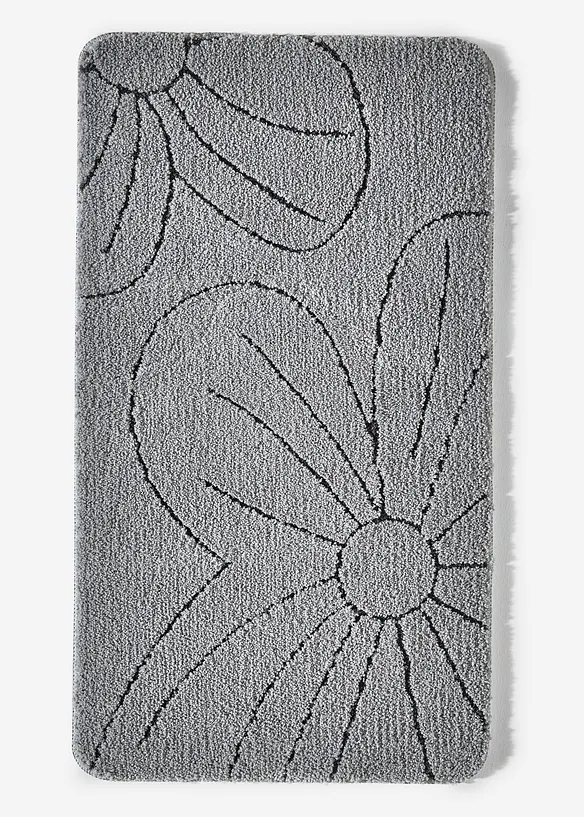 Getuftete Badematte in Hoch- Tief Optik in grau - bonprix