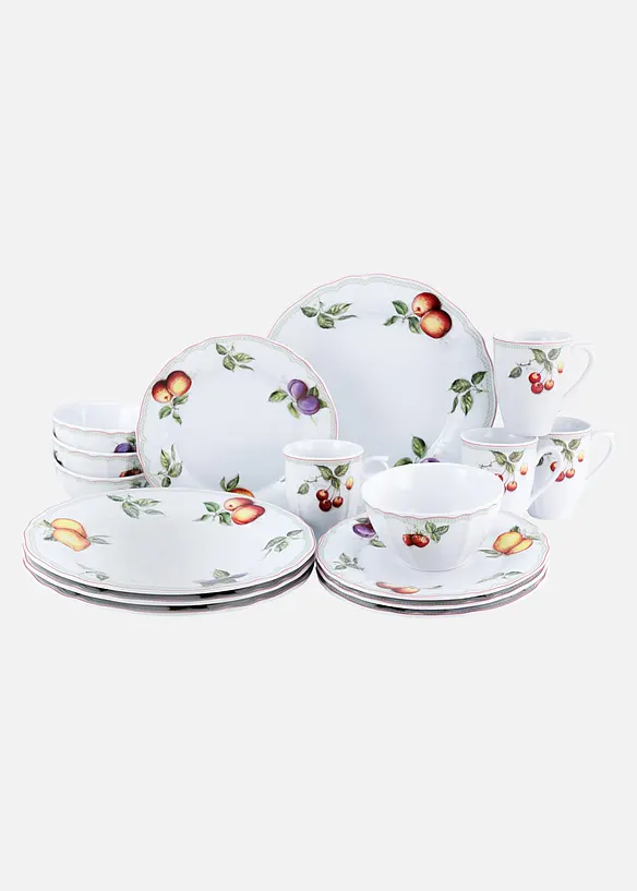 CreaTable Geschirr-Set (16-tlg. Set) in weiß - CreaTable