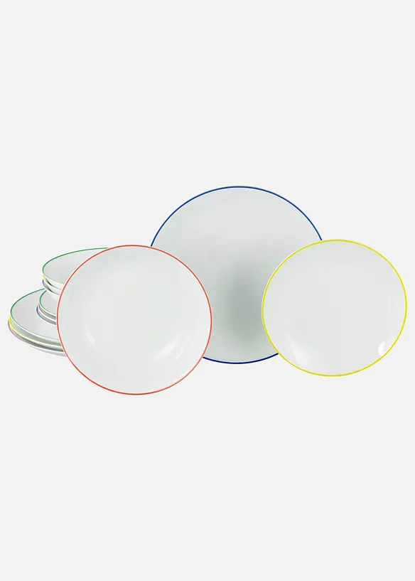 CreaTable Geschirr-Set (12-tlg. Set) in weiß - CreaTable