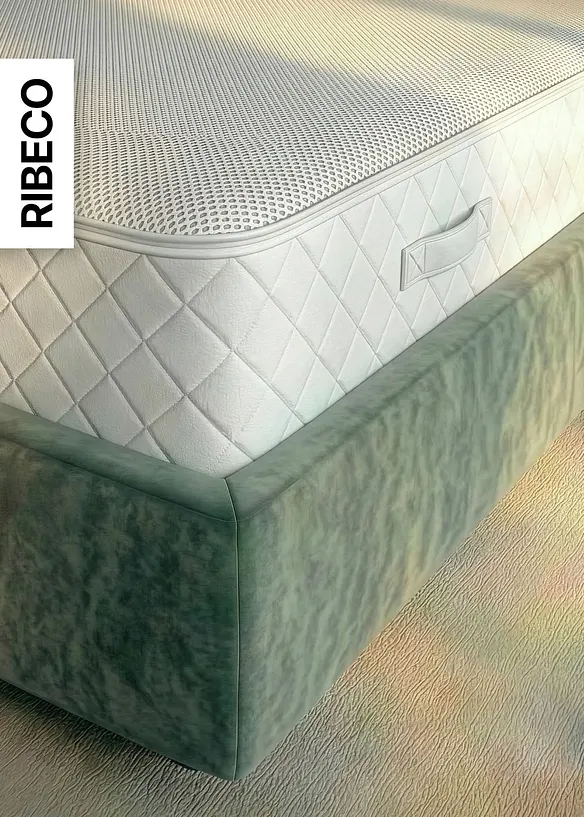 RIBECO Hybridschaummatratze 24 cm mit 2 Härtegraden in 1 in weiß (Detailaufnahme) - RIBECO