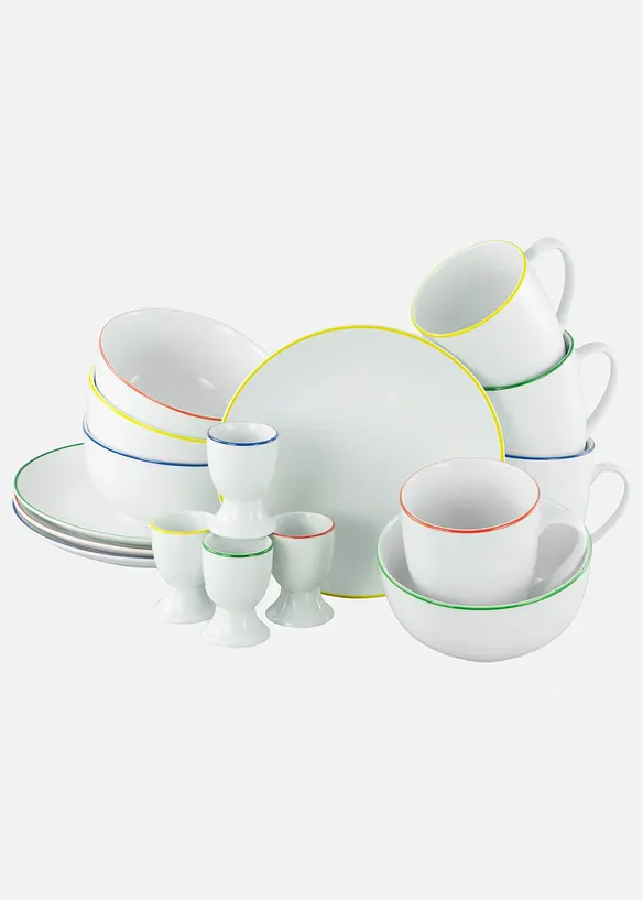 CreaTable Frühstücksservice (16-tlg. Set) in weiß - CreaTable
