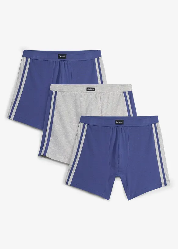 Boxershorts eng (3er Pack) in blau - bonprix