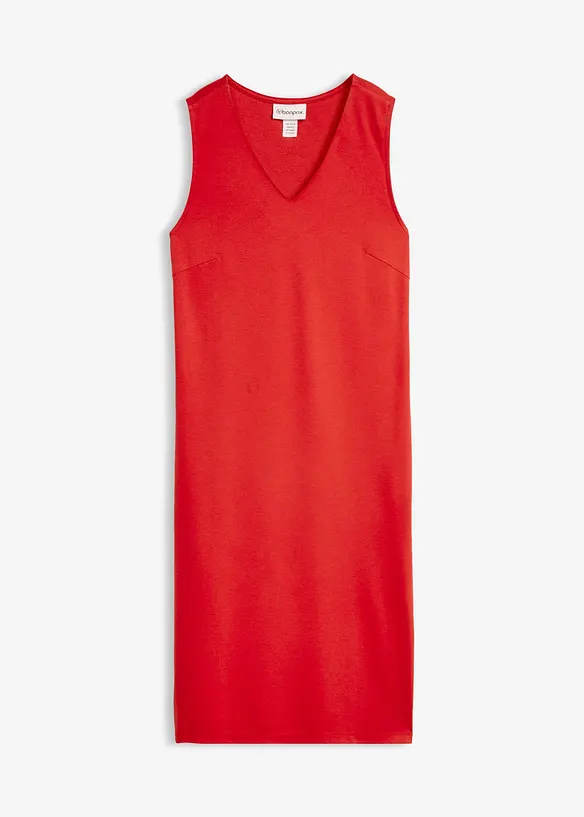 Shirtkleid aus Punto di Roma in rot von vorne - bonprix