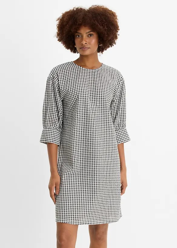 Tunika-Kleid aus reiner Baumwolle in schwarz von vorne (Totalaufnahme) - bonprix Tunika-Kleid aus reiner Baumwolle in schwarz von vorne (Totalaufnahme) - bonprix