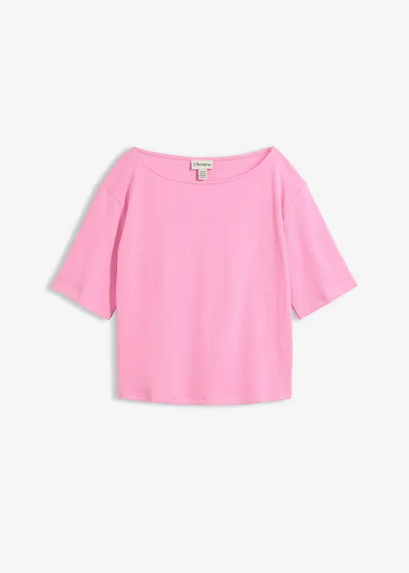 Shirt aus Bio-Baumwolle in Waffeloptik in rosa von vorne - bonprix Shirt aus Bio-Baumwolle in Waffeloptik in rosa von vorne - bonprix