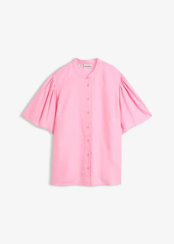 Bluse aus fließender Viskose in rosa von vorne - bonprix