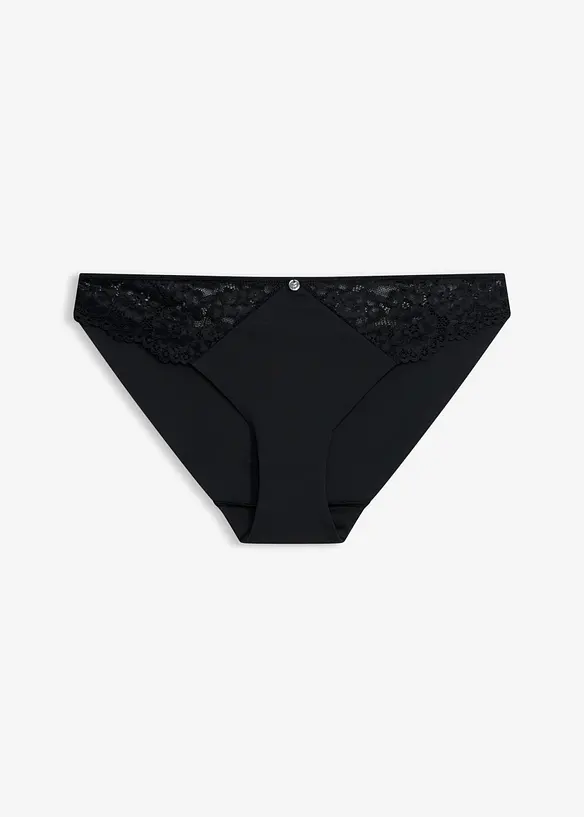 Minislip mit nahtloser Hinterhose in schwarz von vorne - bonprix