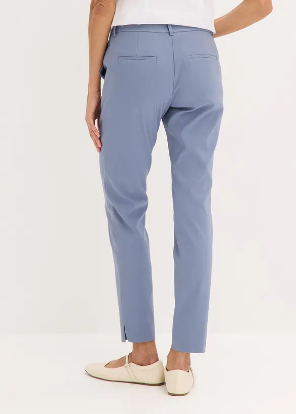 Stretch-Hose aus elastischem Bengalin in blau von hinten - bonprix