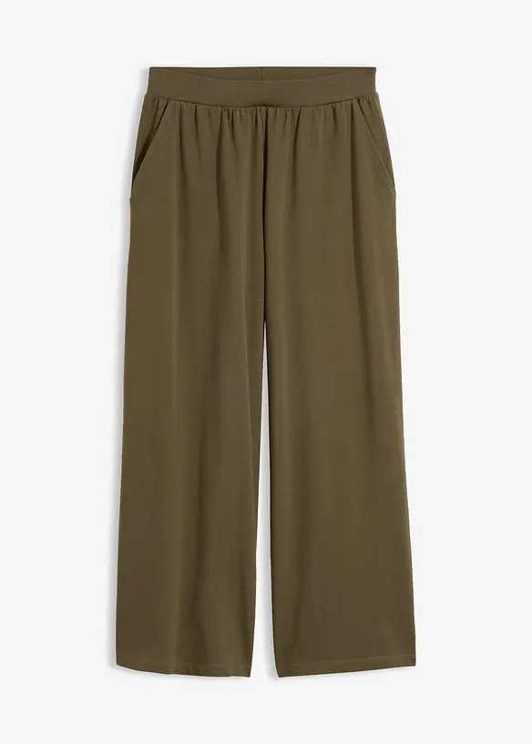 7/8-Hose aus Bio-Baumwolle mit Stretch in grün von vorne - bonprix 7/8-Hose aus Bio-Baumwolle mit Stretch in grün von vorne - bonprix