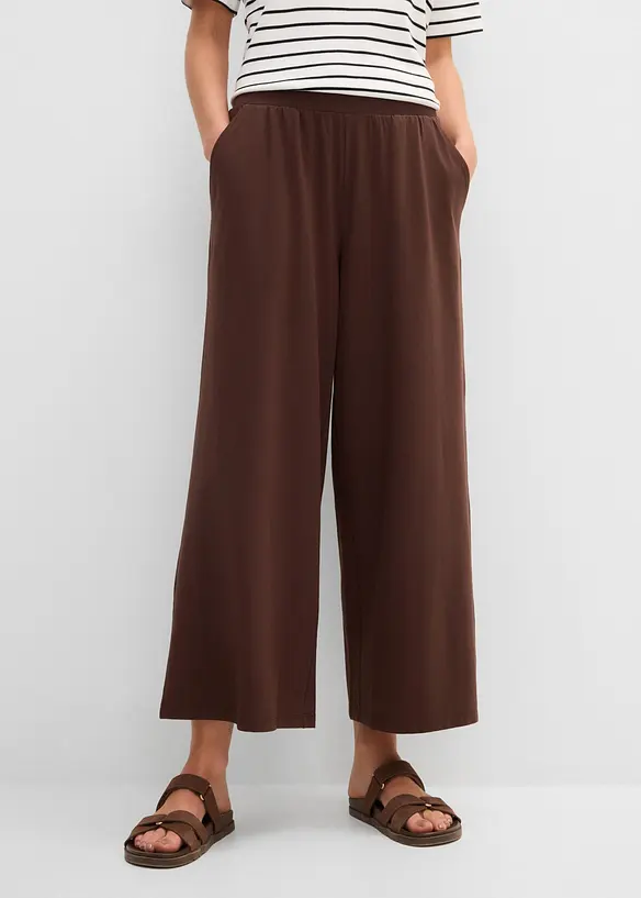 7/8-Hose aus Bio-Baumwolle mit Stretch in braun von vorne - bonprix 7/8-Hose aus Bio-Baumwolle mit Stretch in braun von vorne - bonprix