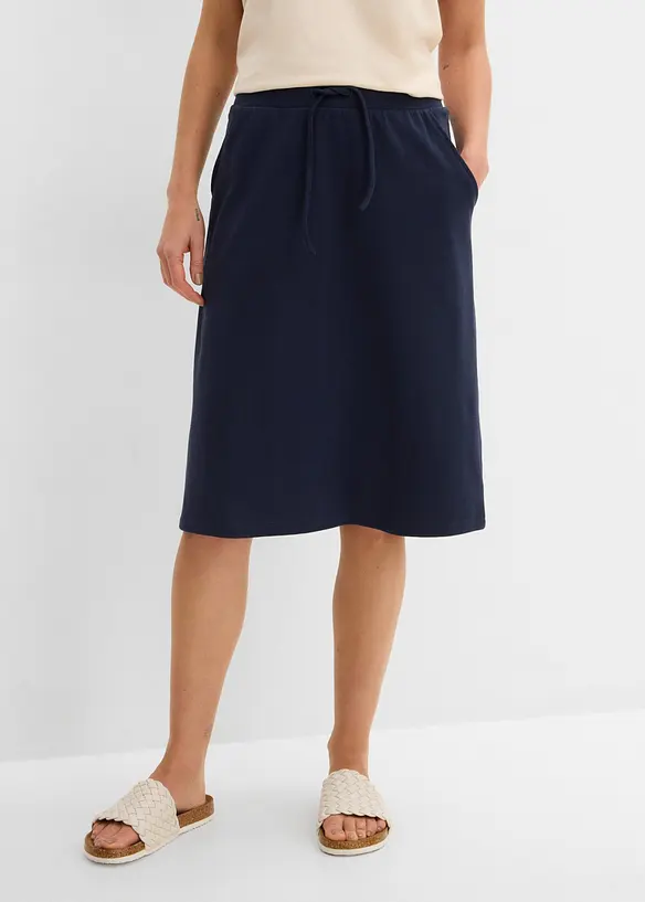Leicht ausgestellter Sweatrock in blau von vorne - bonprix Leicht ausgestellter Sweatrock in blau von vorne - bonprix