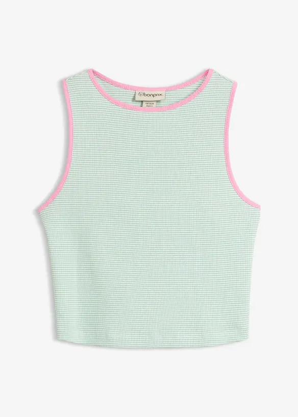 Tanktop aus reiner Bio-Baumwolle in grün von vorne - bonprix Tanktop aus reiner Bio-Baumwolle in grün von vorne - bonprix