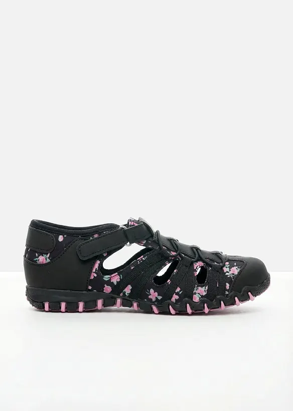 Slipper mit Profilsohle in schwarz - bonprix