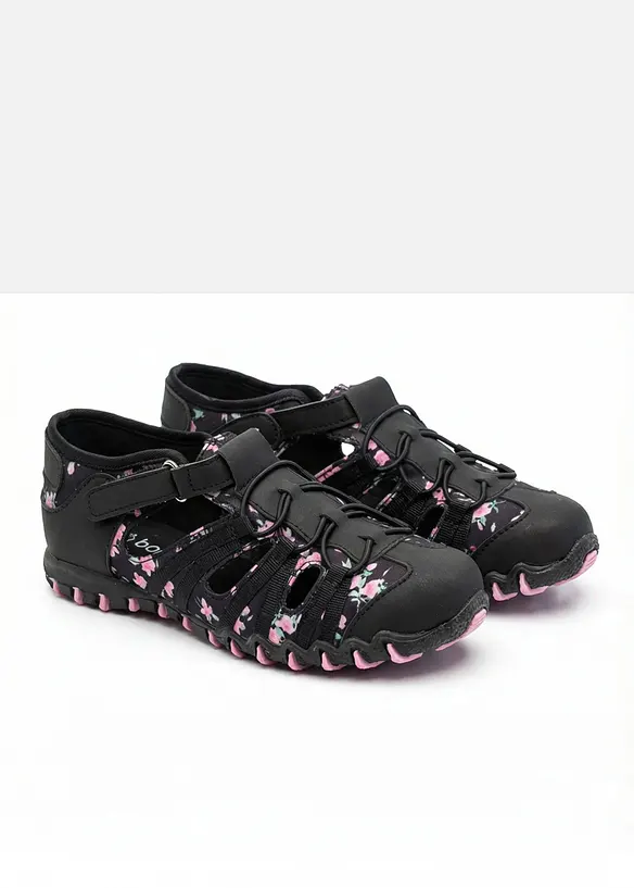 Slipper mit Profilsohle in schwarz - bonprix