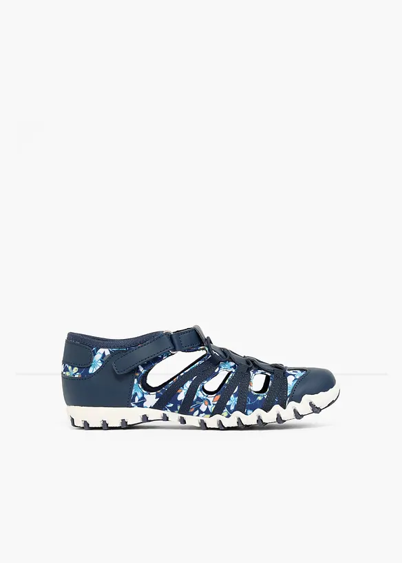 Slipper mit Profilsohle in blau - bonprix