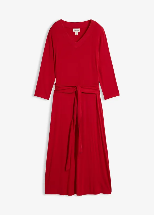 Viskose Jerseykleid in rot von vorne - bonprix Viskose Jerseykleid in rot von vorne - bonprix