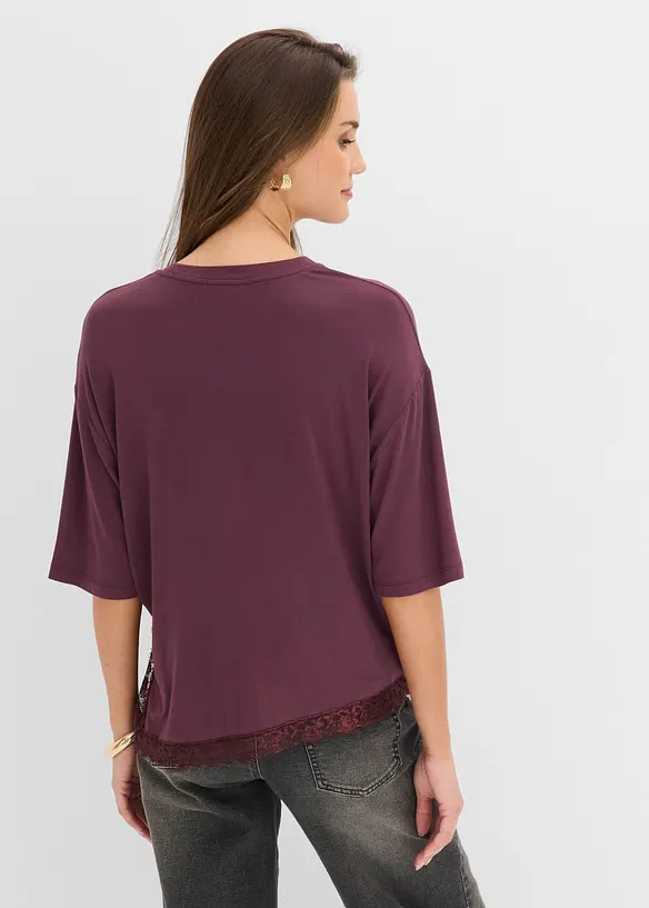 Shirt aus softer Viskose in lila von hinten (im Anschnitt) - bonprix Shirt aus softer Viskose in lila von hinten (im Anschnitt) - bonprix