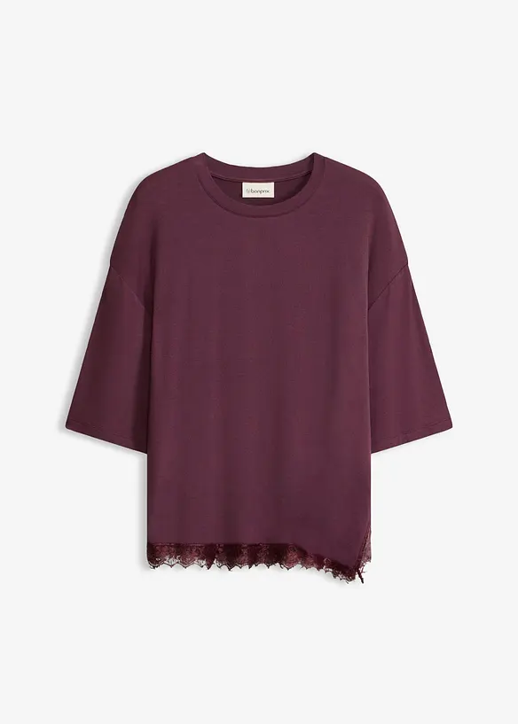 Shirt aus softer Viskose in lila von vorne - bonprix Shirt aus softer Viskose in lila von vorne - bonprix
