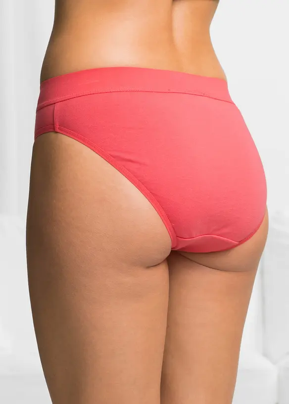 Slip mit weicher Baumwolle (10er Pack) in rosa von hinten - bonprix