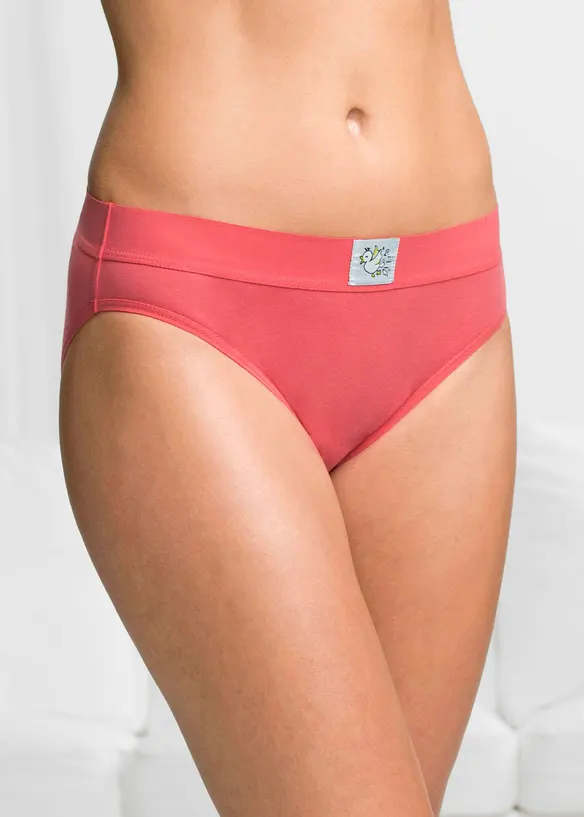 Slip mit weicher Baumwolle (10er Pack) in rosa von vorne - bonprix