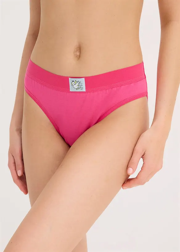 Slip mit weicher Baumwolle (10er Pack) in schwarz von vorne - bonprix