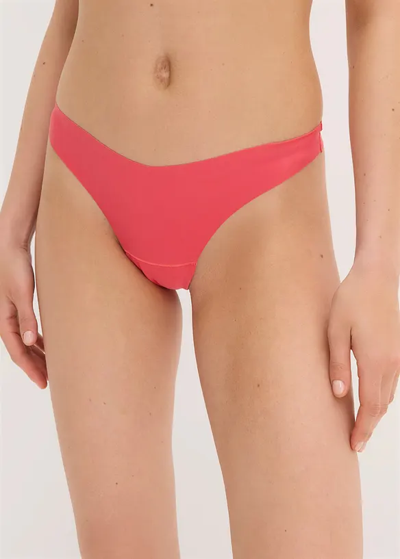 V-String aus Polyamid (5er Pack) in beige von vorne - bonprix
