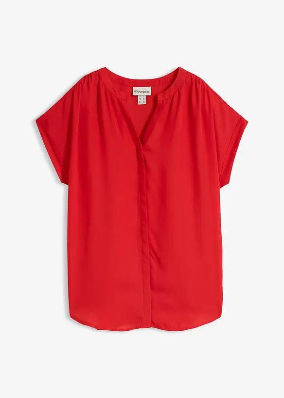 Tunikabluse Georgette in rot von vorne - bonprix Tunikabluse Georgette in rot von vorne - bonprix