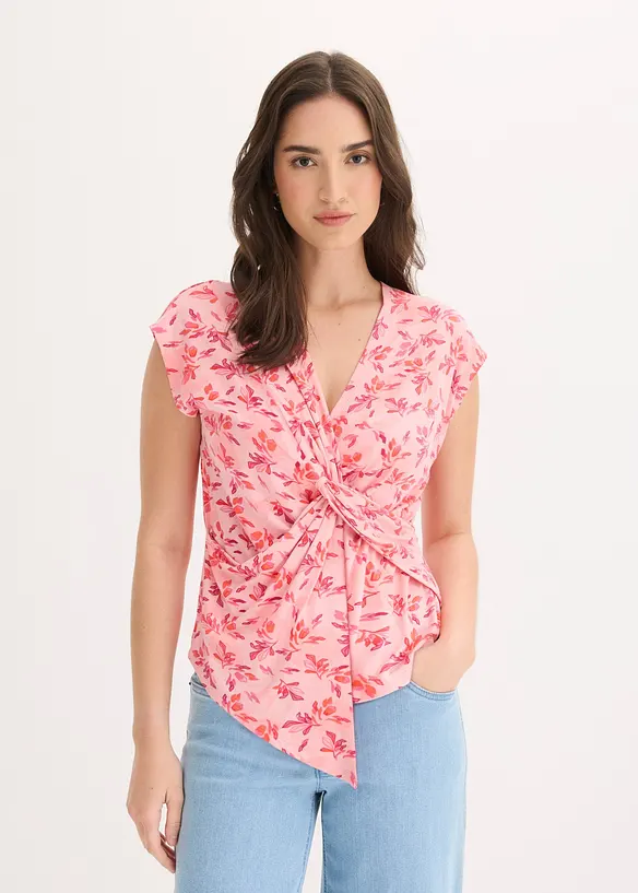Shirt mit Knoten-Detail in rosa von vorne (im Anschnitt) - bonprix Shirt mit Knoten-Detail in rosa von vorne (im Anschnitt) - bonprix